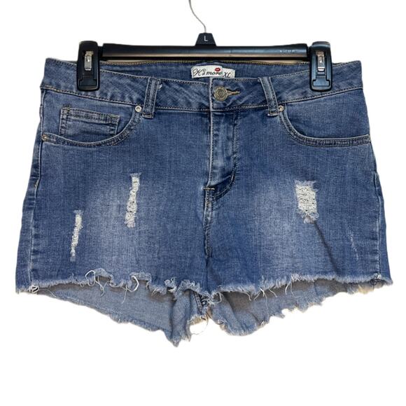 K'S MORE Girls Cut Off Jean/Denim Shorts, Size XL - Picture 1 of 4